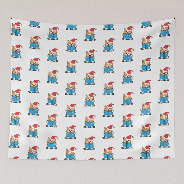 Item preview, Reading Dog Christmas Corgi Book Lover designed and sold by Betsytiptoe.