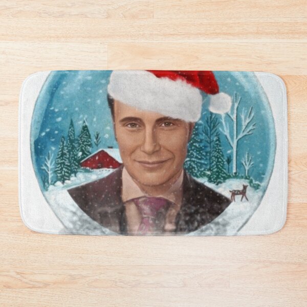 Item preview, Christmas Hannibal in Winter Snow Globe with Santa Hat designed and sold by orionlodubyal.