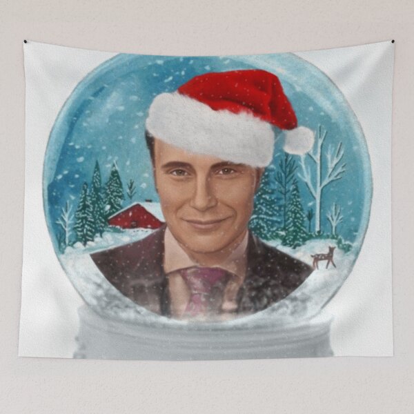 Item preview, Christmas Hannibal in Winter Snow Globe with Santa Hat designed and sold by orionlodubyal.