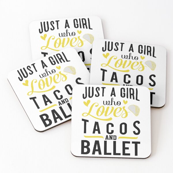 Item preview, Just a Girl Who Loves Tacos and Ballet - Cute Girly Ballet Dancer Design Gift Idea For Ballerina designed and sold by Prince - Bestseller ★★★★★.