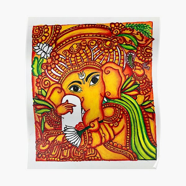 "Ganesha mural painting " Poster for Sale by Artgll Redbubble