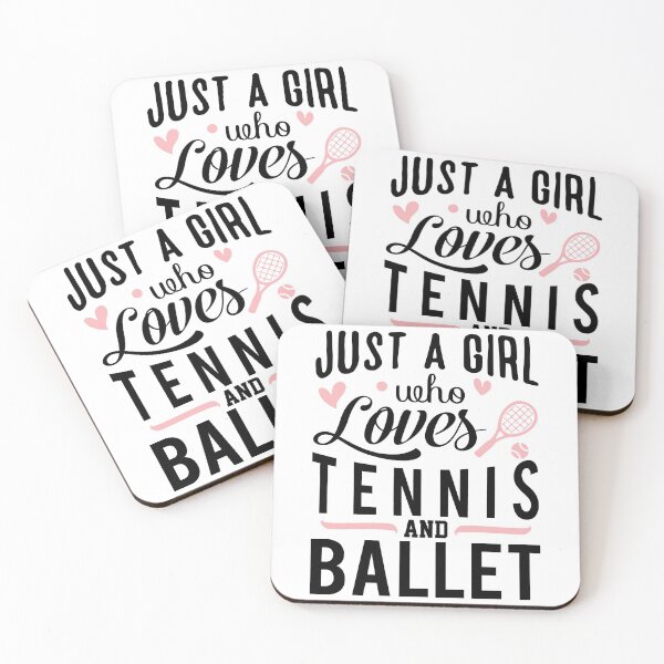Item preview, Just a Girl Who Loves Tennis and Ballet - Cute Girly Ballet Dancer Design Gift Idea For Ballerina designed and sold by Prince - Bestseller ★★★★★.