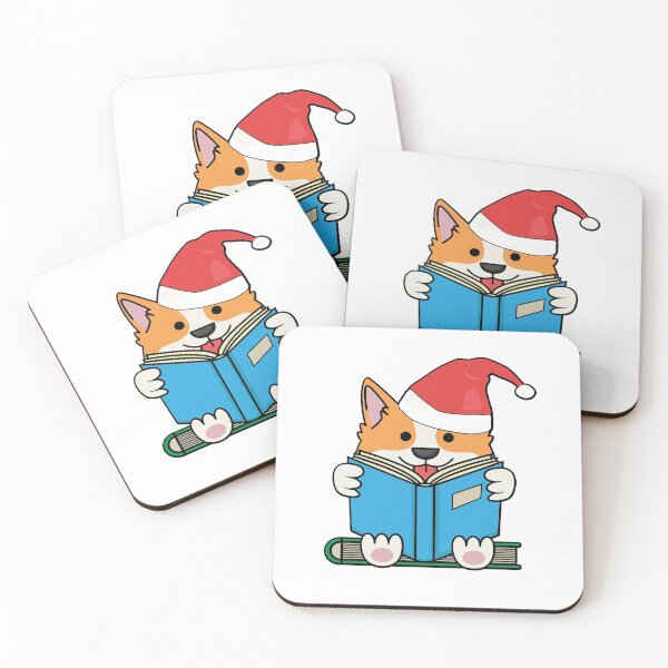 Item preview, Reading Dog Christmas Corgi Book Lover designed and sold by Betsytiptoe.
