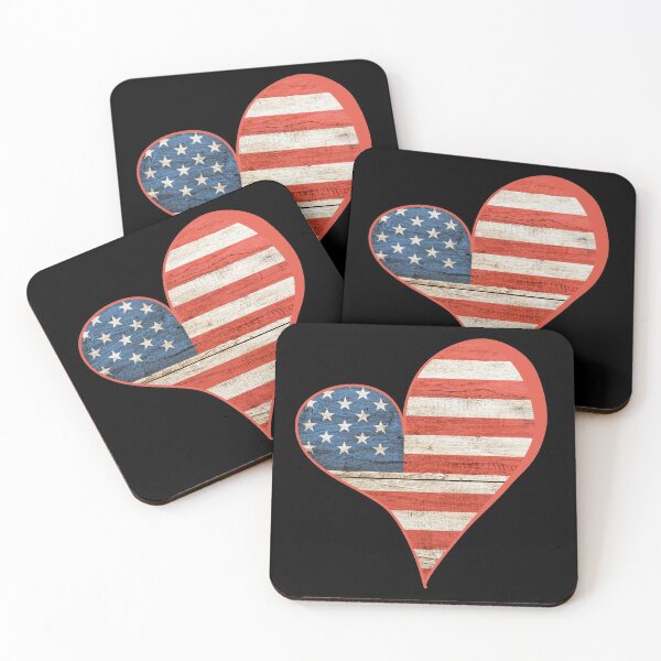 Item preview, USA heart flag designed and sold by WolfberryStore.