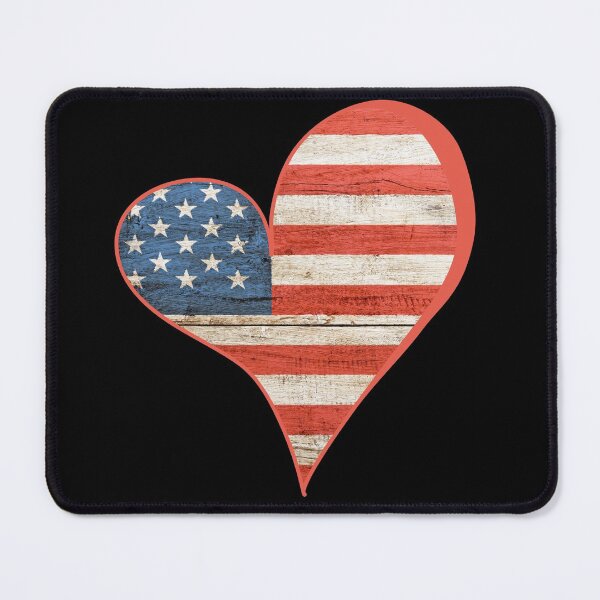 Item preview, USA heart flag designed and sold by WolfberryStore.
