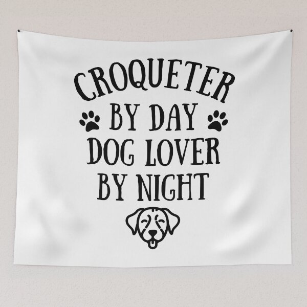 Item preview, Croqueter by day. Dog lover by night designed and sold by TheGreenGoat.