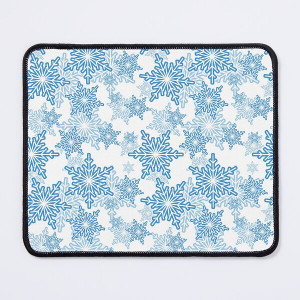 Item preview, White and Blue Snowflake Repeating Pattern designed and sold by TMBTM.