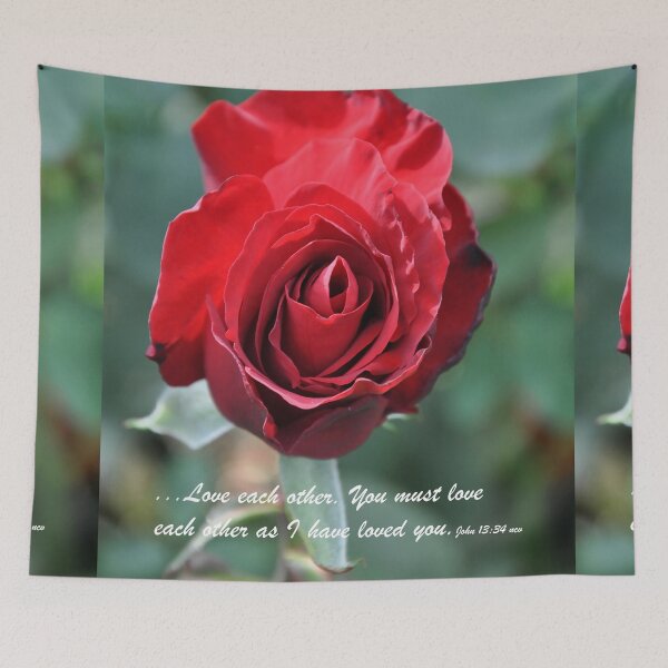 Item preview, Love Each Other Red Rose Bloom designed and sold by KirtTisdale.