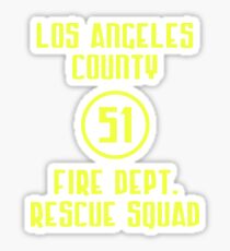 Los Angeles County Fire Dept. Rescue Squad 51 Sticker