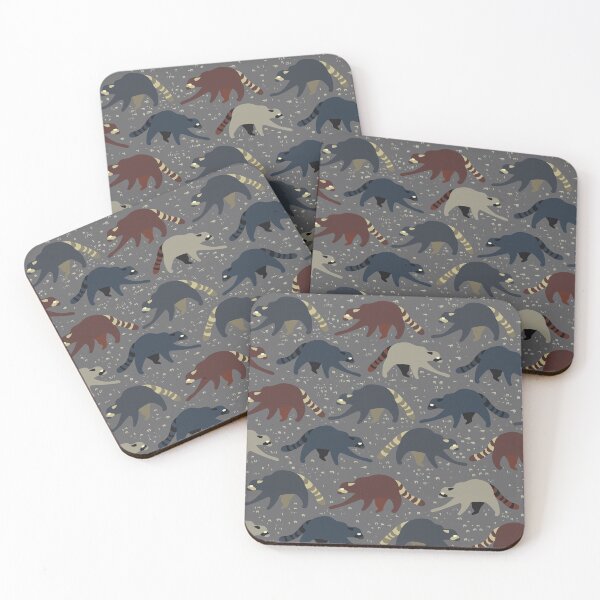 Item preview, Nocturnal Raccoons Heading into the night.See others in my shop! designed and sold by cleolovescolor.