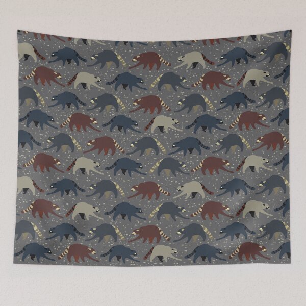 Item preview, Nocturnal Raccoons Heading into the night.See others in my shop! designed and sold by cleolovescolor.