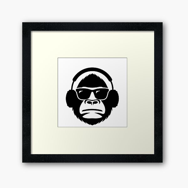 Item preview, monkey, gorilla, music, animal, living being, headphones, helmets, teeth, eyes, glasses, hair, monkey, gorilla, music, animal, living being, headphones, helmets, teeth, eyes, glasses, hair designed and sold by Jhonnyyy.