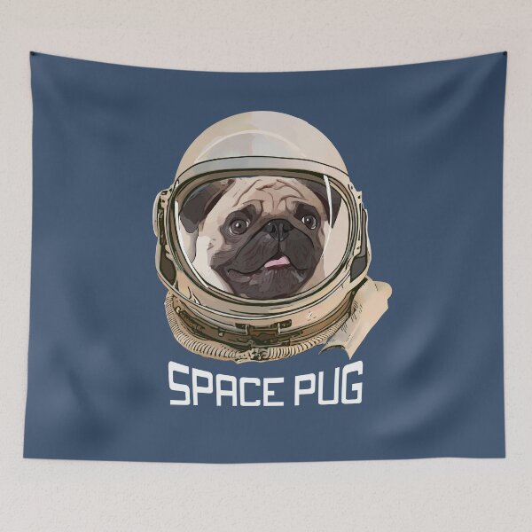 Item preview, Space Pug, pug face, pug lovers,astronaut designed and sold by Collagedream.