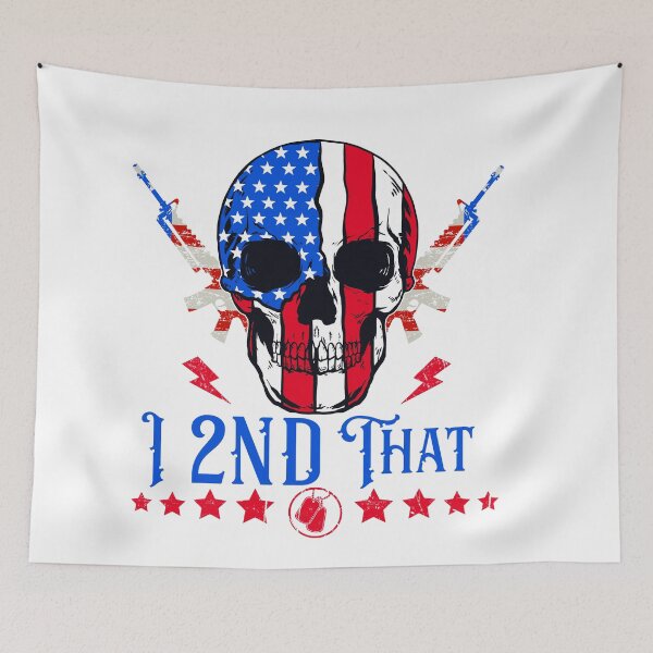 Item preview, I 2nd that American flag skull- 2nd amendment  designed and sold by Designs Of all kinds.