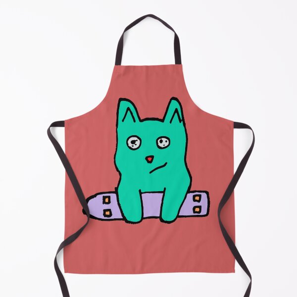 Item preview, Cute green skate boarding crazy cat designed and sold by Kayleigh Hannah Art .