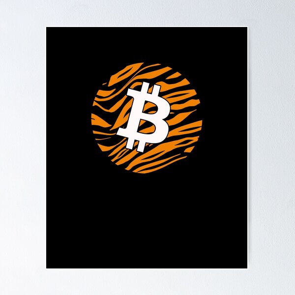 Item preview, Bitcoin Logo BTC Crypto Tiger Look designed and sold by Galaxy-Corner.