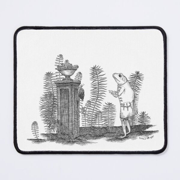 Frog in a suit pointing at a snail Mouse Pad