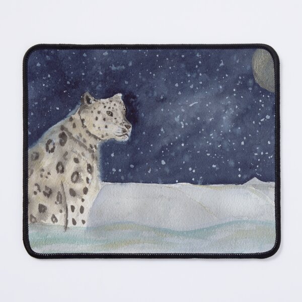 Item preview, Snow Leopard Watercolor Illustration designed and sold by Sandra Connelly.