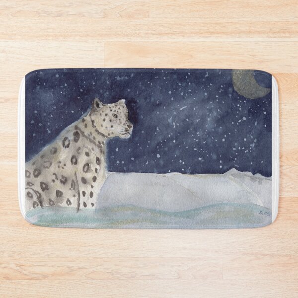 Item preview, Snow Leopard Watercolor Illustration designed and sold by Sandra Connelly.