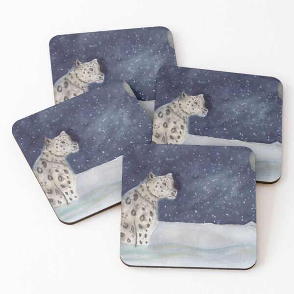 Item preview, Snow Leopard Watercolor Illustration designed and sold by Sandra Connelly.
