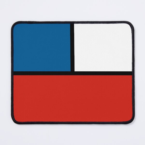 Item preview, Mondrian Tricolor Squares Red Blue And White V designed and sold by rewstudio.