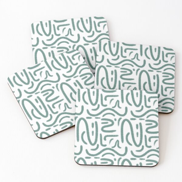 Item preview, organic squiggles 01 dark green designed and sold by PeguPop.