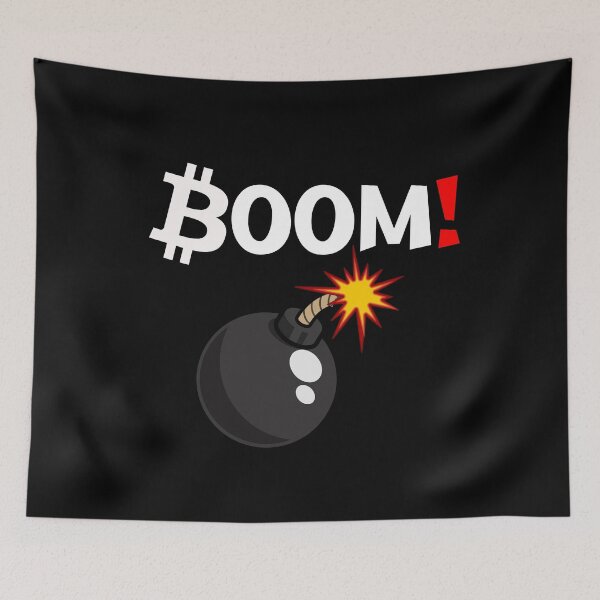 Item preview, Bitcoin BOOM! BTC Crypto Comic Bomb designed and sold by Galaxy-Corner.