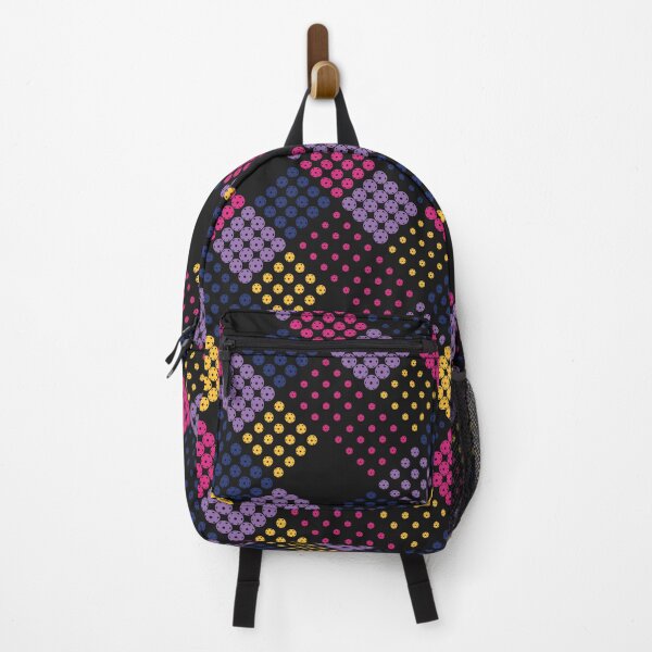 Item preview, Vivid pink, yellow, purple and navy blue pickleballs designed and sold by EvieWoj.
