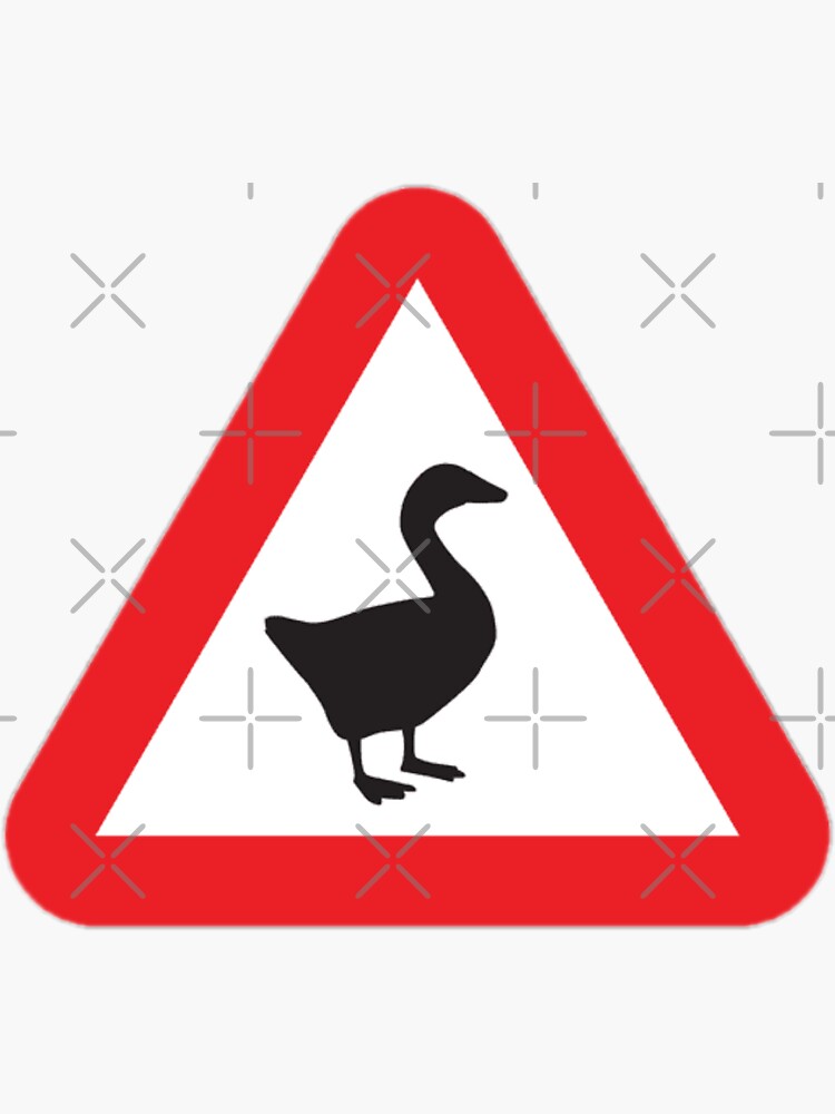 Goose With Knife Untitled Goose Game Sticker Vinyl Car Bumper Decal 