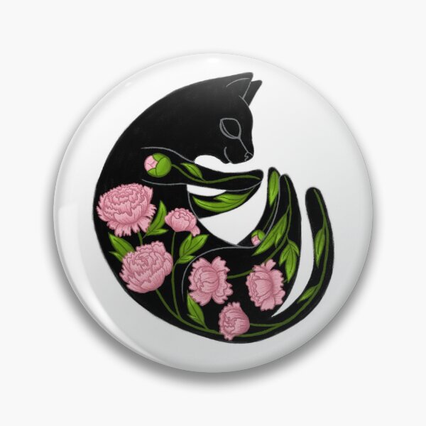 Item preview, Sleeping cat with peony designed and sold by Elirobyn.