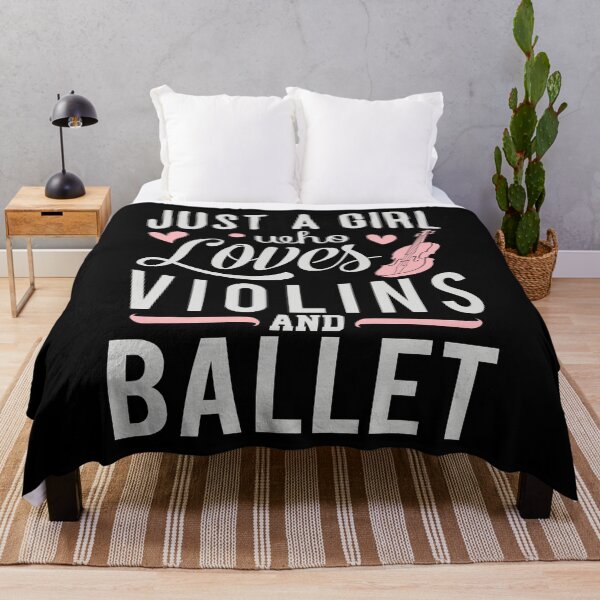 Item preview, Just A Girl Who Loves Violins and Ballet - Cute Girly Ballet Dancer Design Gift Idea For Ballerina designed and sold by Prince - Bestseller ★★★★★.