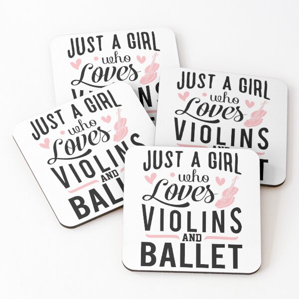 Item preview, Just A Girl Who Loves Violins and Ballet - Cute Girly Ballet Dancer Design Gift Idea For Ballerina designed and sold by Prince - Bestseller ★★★★★.