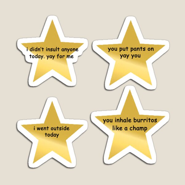 flossed funny gold star Sticker for Sale by itsmoemoe