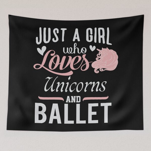 Item preview, Just a Girl Who Loves Unicorns and Ballet - Cute Girly Ballet Dancer Design Gift Idea For Ballerina designed and sold by Prince - Bestseller ★★★★★.