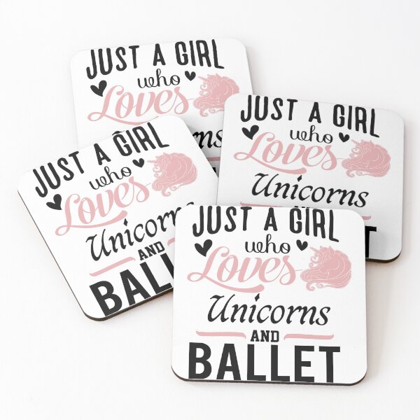 Item preview, Just a Girl Who Loves Unicorns and Ballet - Cute Girly Ballet Dancer Design Gift Idea For Ballerina designed and sold by Prince - Bestseller ★★★★★.