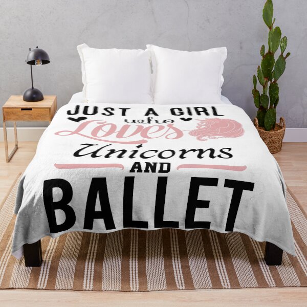 Item preview, Just a Girl Who Loves Unicorns and Ballet - Cute Girly Ballet Dancer Design Gift Idea For Ballerina designed and sold by Prince - Bestseller ★★★★★.