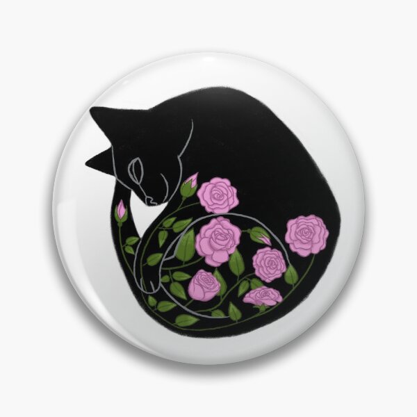 Item preview, Sleeping cat with roses designed and sold by Elirobyn.