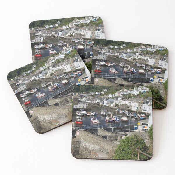 Item preview, Cliffside view of Polperro Harbour in Cornwall designed and sold by MichaelBShannon.