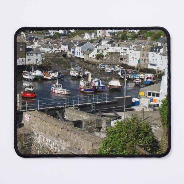 Item preview, Cliffside view of Polperro Harbour in Cornwall designed and sold by MichaelBShannon.