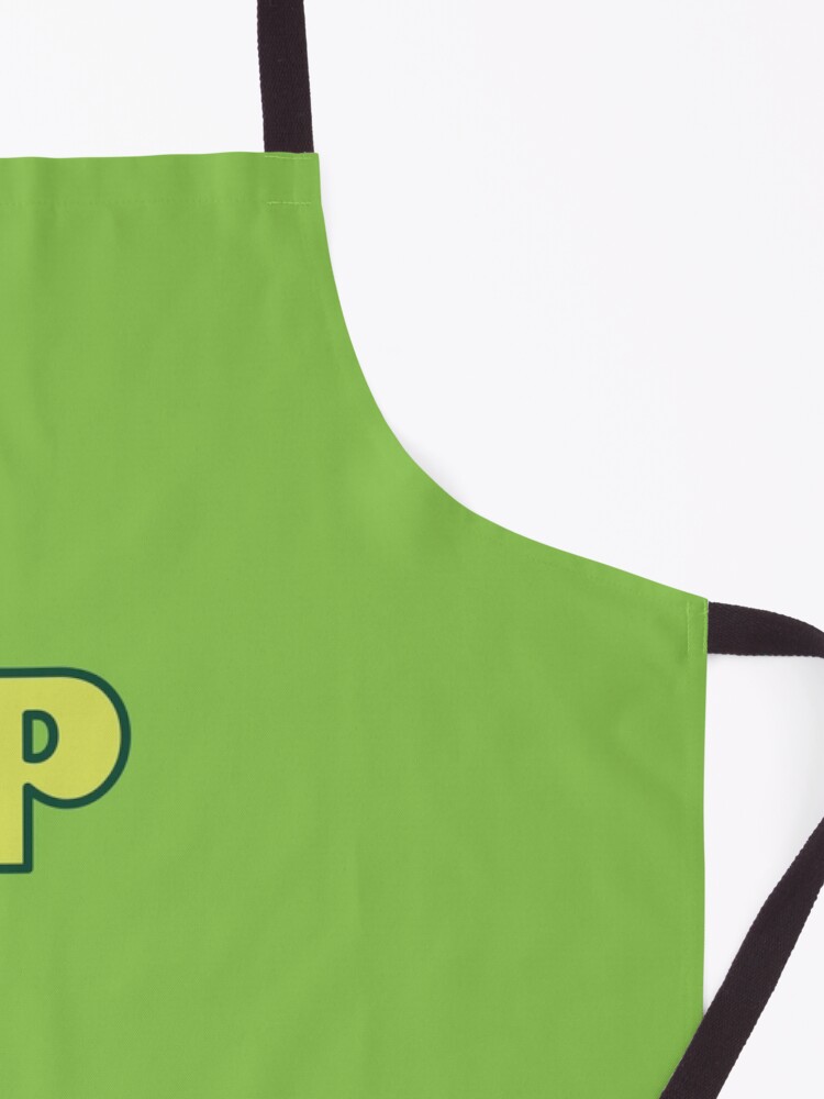 Alternate view of Superhero nature hero "P" Green Apron