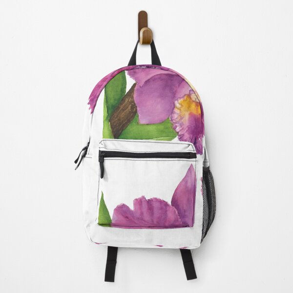 Item preview, Red Violet Cattleya orchids Flower Watercolor painting designed and sold by AmyBlossomArt.