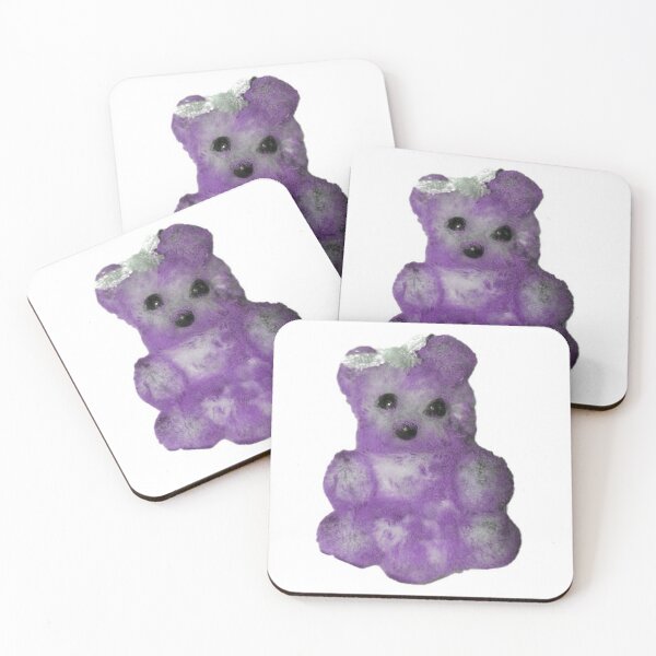 Item preview, Soft Purple Teddy Bear Wearing a Bow designed and sold by JariHawk.