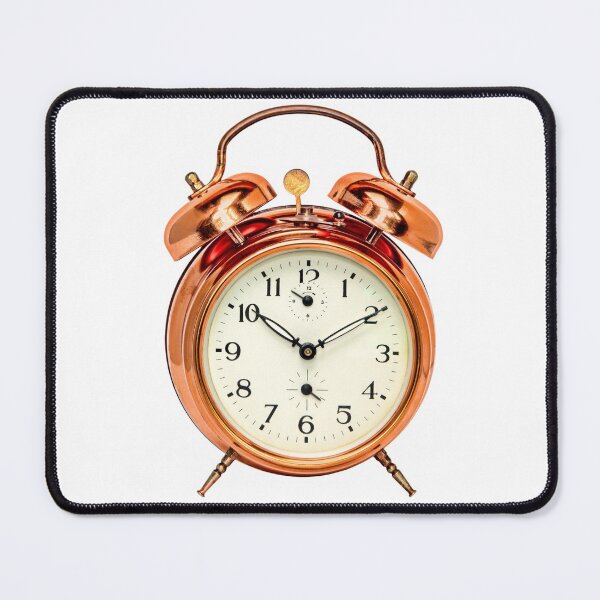 Item preview, Vintage bronze alarm clock isolated on white. designed and sold by IaroslavB.
