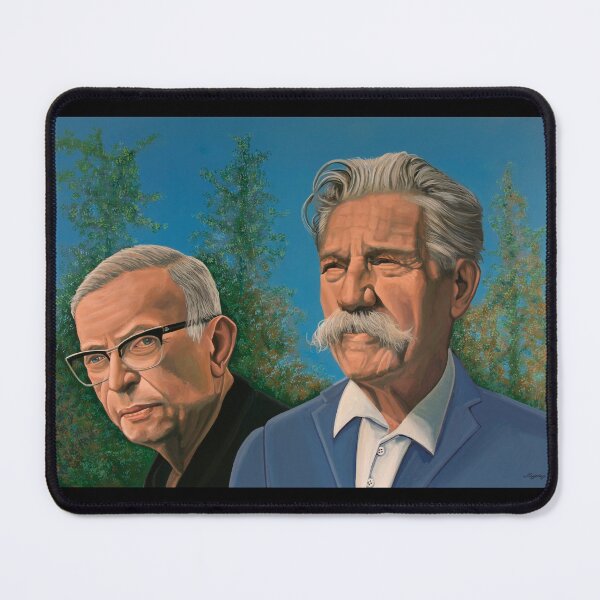 Item preview, Jean-Paul Sartre and Albert Schweitzer Painting designed and sold by PaulMeijering.