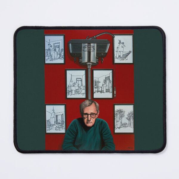 Item preview, Woody Allen in front of Yrrah Painting designed and sold by PaulMeijering.
