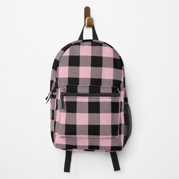 Item preview, LIGHT PINK + BLACK BUFFALO PLAID designed and sold by MerakiCreative.