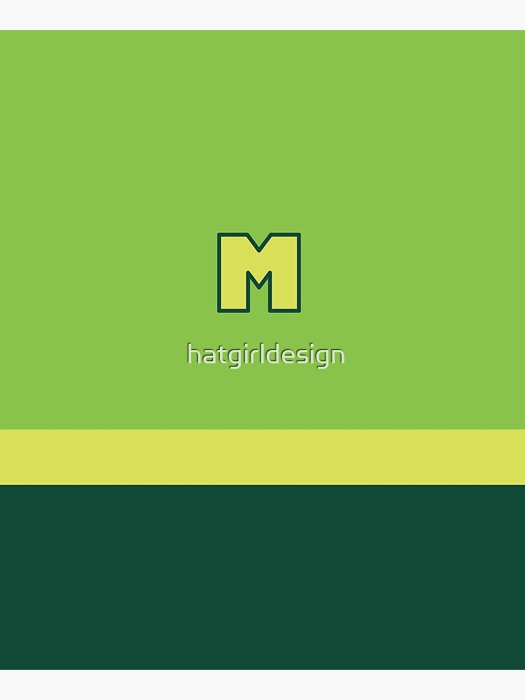 Superhero Green "M" by hatgirldesign