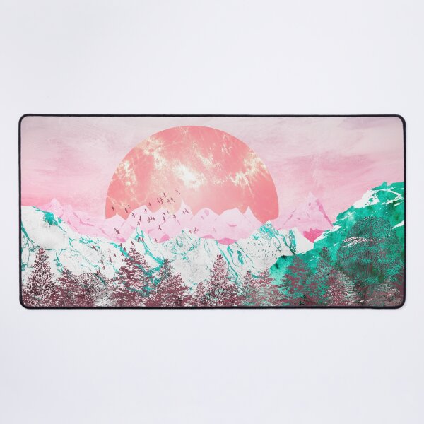 Item preview, Pink snowy mountains designed and sold by cesartorresart.