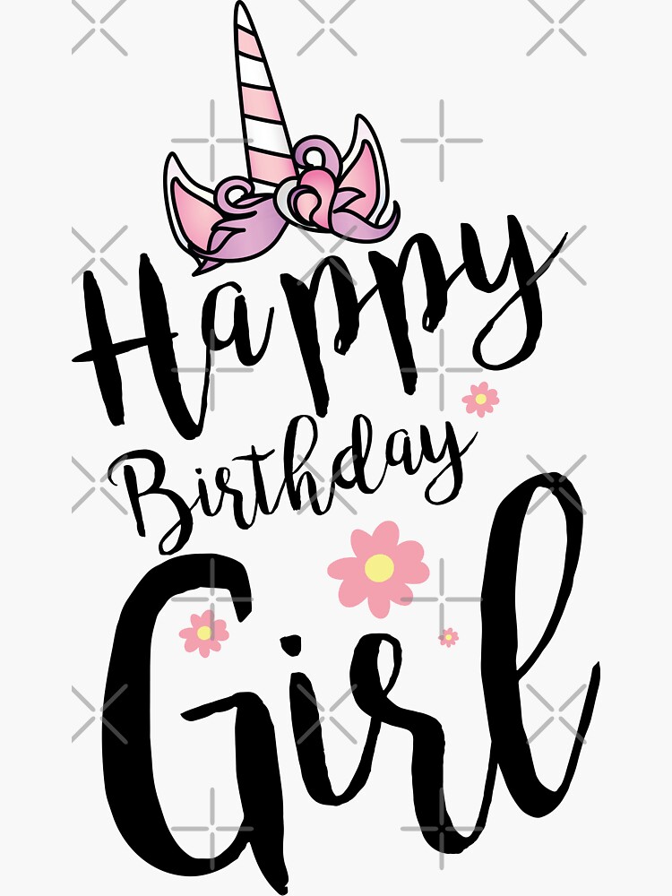 Elegant Happy Birthday Vector, Sticker Clipart Drawing Cartoon Girl Birthday  Cartoonlove, Sticker, Clipart PNG and Vector with Transparent Background  for Free Download