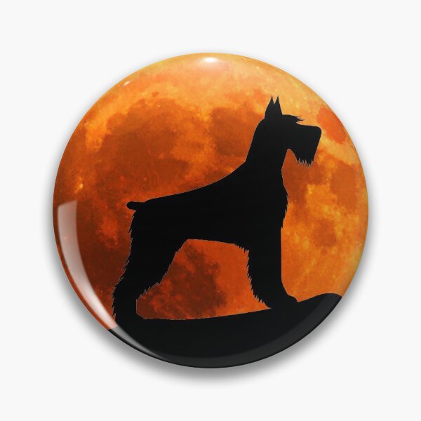 Item preview, giant schnauzer Dog Silhouette in moon gift designed and sold by alaechamlal.